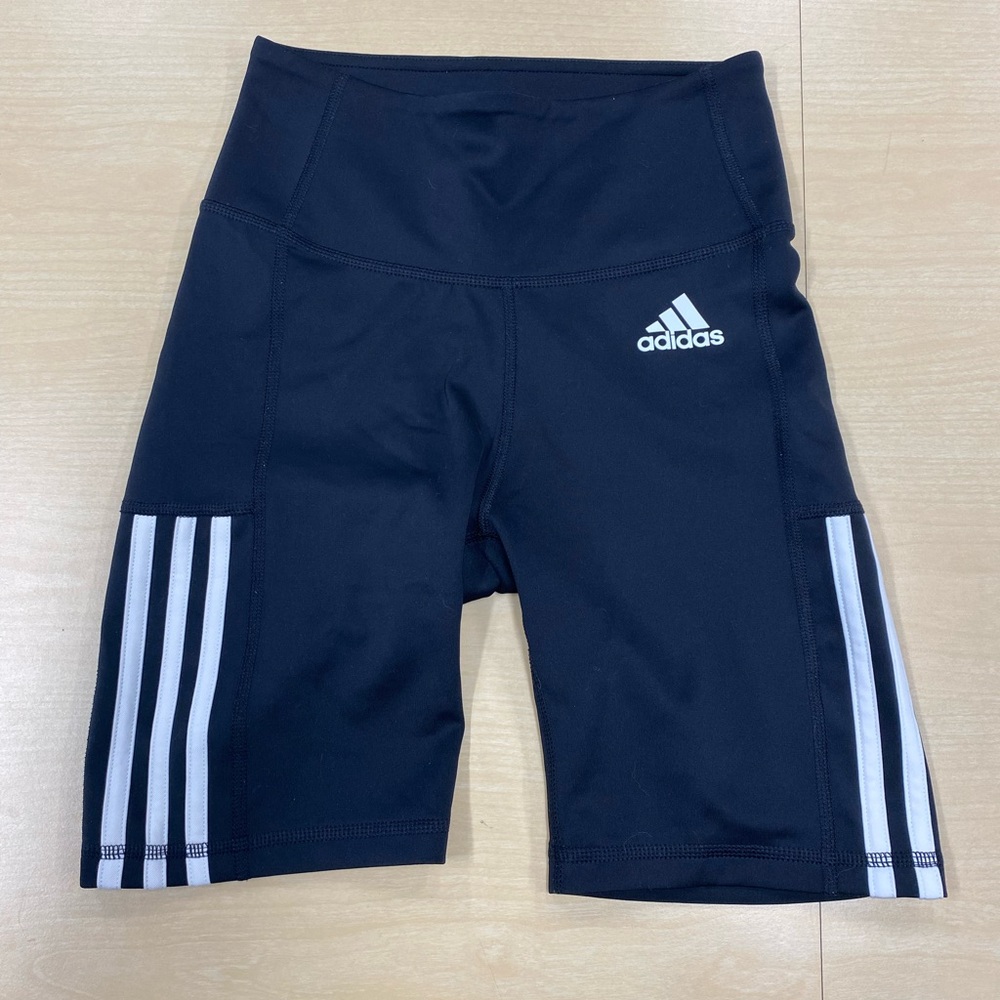 Adidas Women's Black and White Bike Shorts
